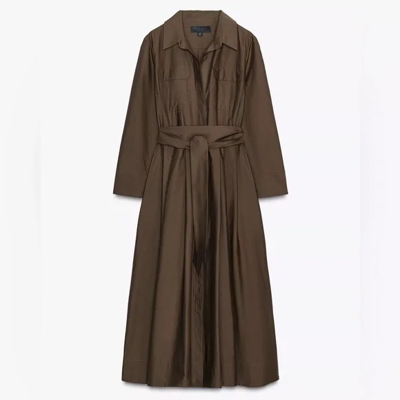 ZW COLLECTION POPLIN SHIRT DRESS - Picture 6 of 10